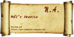 Mór Anetta névjegykártya